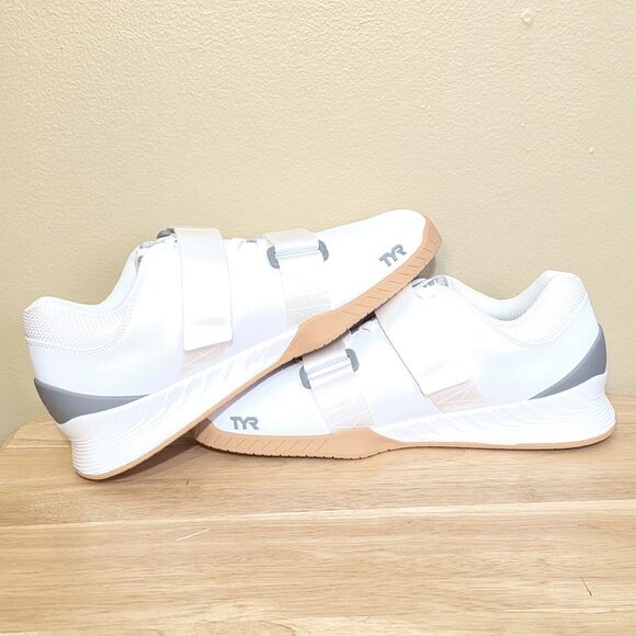 TYR L-1 Lifter Weightlifting Shoes White Grey Gum Men's Size 8.5 Women's 10 - Picture 4 of 7